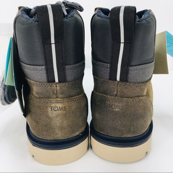 TOMS Men's Ashland Waterproof Grey Suede Boots - Picture 6 of 14
